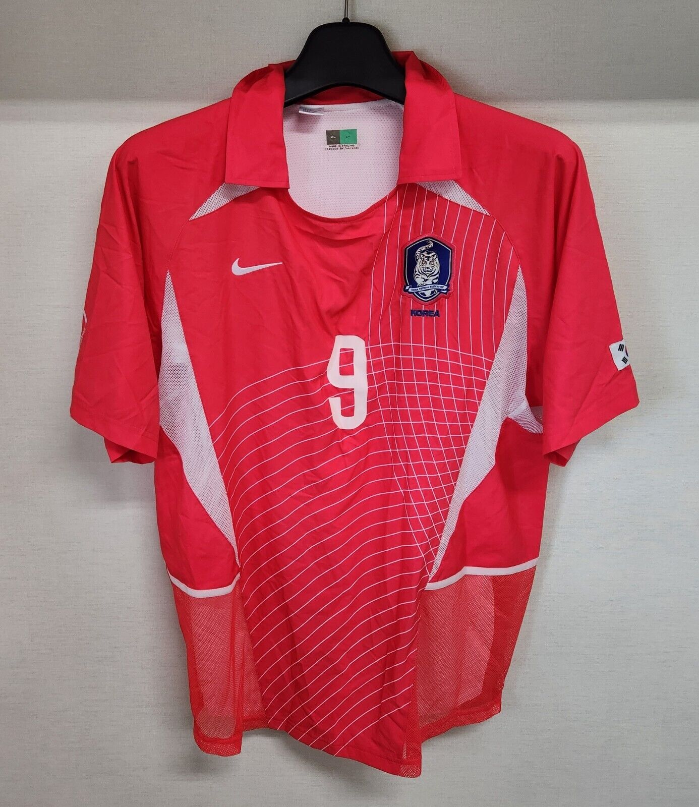 2002 Korea Home S/S No.9 Seol Ki-Hyun Player Issue World Cup FIFA Embodery sz XL 2002 Korea Home S/S No.9 Seol Ki-Hyun Player Issue World Cup FIFA Embodery sz XL