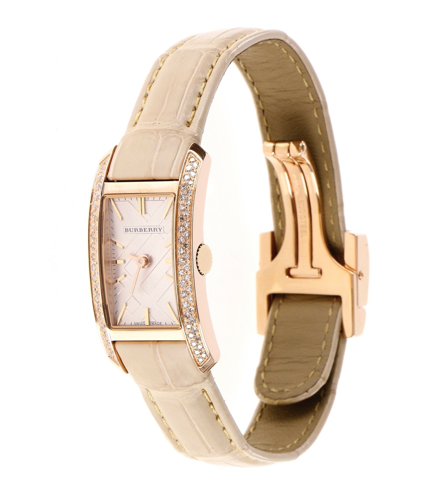 Burberry The Pioneer BU1119 20mm Limited Edition Diamond Bezel Women s Watch eBay