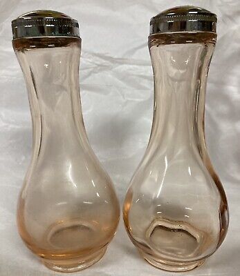 Large Vintage Pink Shakers Pink Salt and Pepper Shakers