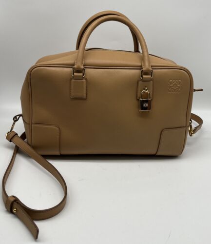 Loewe Retail-$3800 Amazona 28 Leather Bowling Bag in Warm Loewe Retail-$3800 Amazona 28 Leather Bowling Bag in Warm