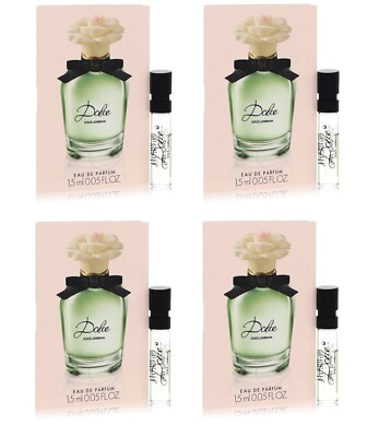 4 Vial Sample DOLCE & GABBANA DOLCE for Women Eau De Parfum Spray 0.05 oz 1.5 ml