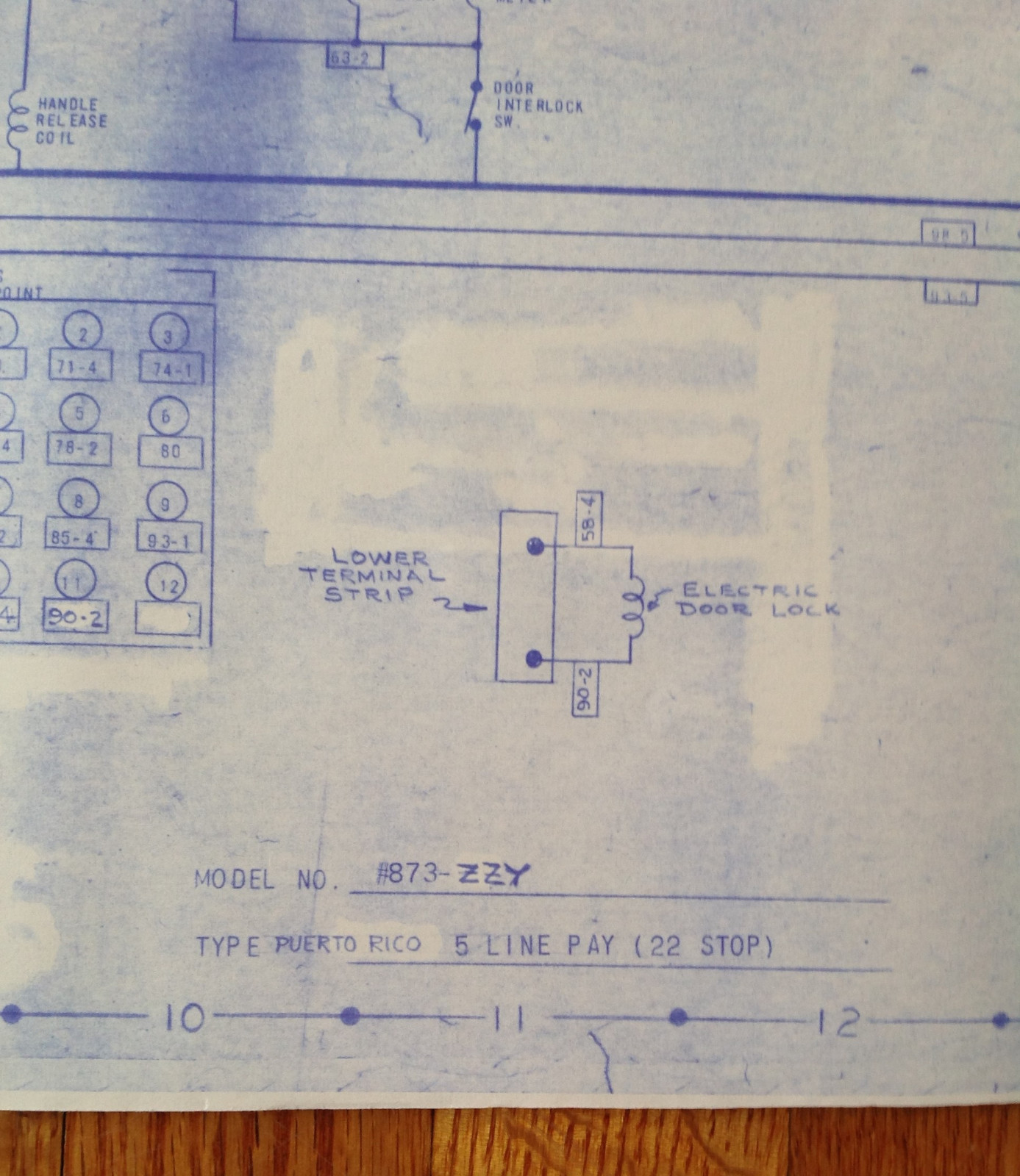 BALLY 873 Electro-Mechanical 5 LINE PAY Slot Machine SCHEMATICS + WIRING DIAGRAM