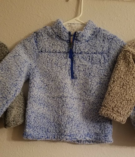 Lot of 3 Wonder Nation Sherpa Fleece Kids 1/4 Zip Pullover Jacket Coat 5T NWT