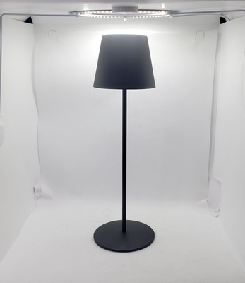 LED Rechargeable Dimmable 15in Lamp 3000k+RGB, IP54 7 Color RGB Mode -Dark Grey