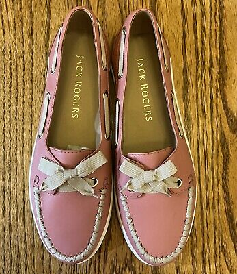 NEW Jack Rogers Womens Bonnie Pink Boat Weekend Loafers Shoes Sz 8B Slip On