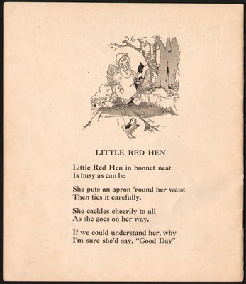 Vintage book THE LITTLE RED HEN dated 1932 Platt and Munk Co Eulalie Banks art