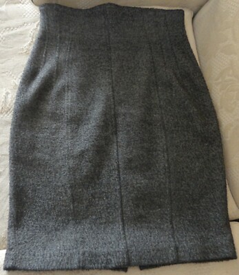 ALAIN MANOUKIAN DESIGNER GRAY SKIRT RN 61177 FRANCE SIZE 38 US SMALL FULLY LINED