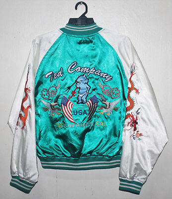 souvenir jacket \"eagle&dragon × mutant\" Vintage Sukajan Dragon Eagle Fighting Souvenir Jacket Xlarge
