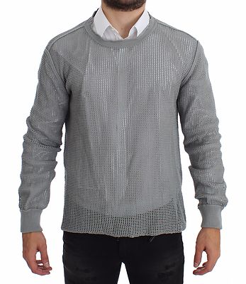 

DOLCE - GABBANA Серый пуловер с сетчатым свитером с логотипом Runway s. 56/XXL Рекомендуемая розничная цена 660 долларов США