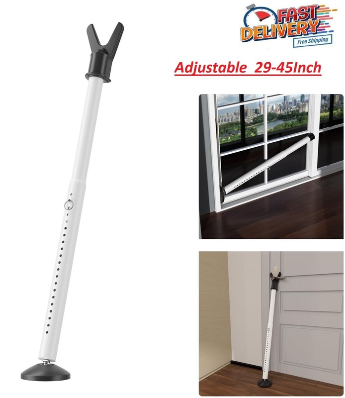 Door Security Bar Lock Entry Barricade Reinforcement Burglar Safety Lock