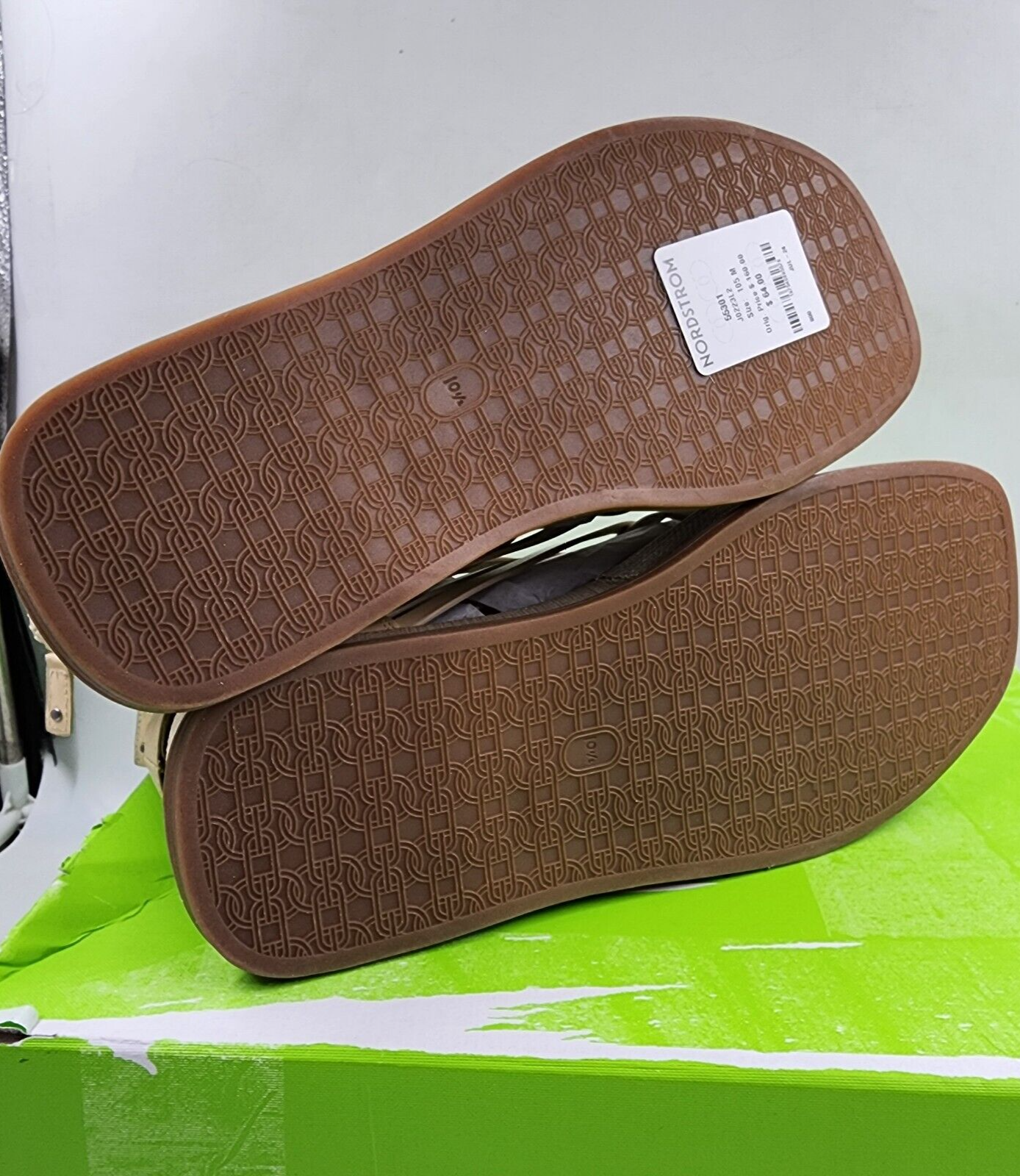Sam Edelman Nicki Strappy Platform Wedge Sandals Women's 10.5M Beige Ankle Zip - Picture 6 of 18