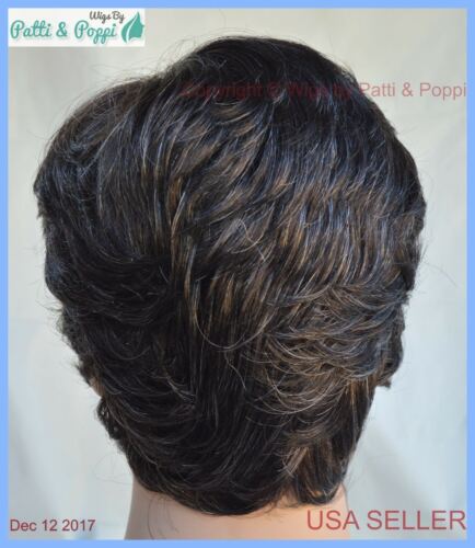 Men's Wig  Color 34 Dark Brown with 5% Grey New Man Wig Men 1267 - Picture 9 of 12