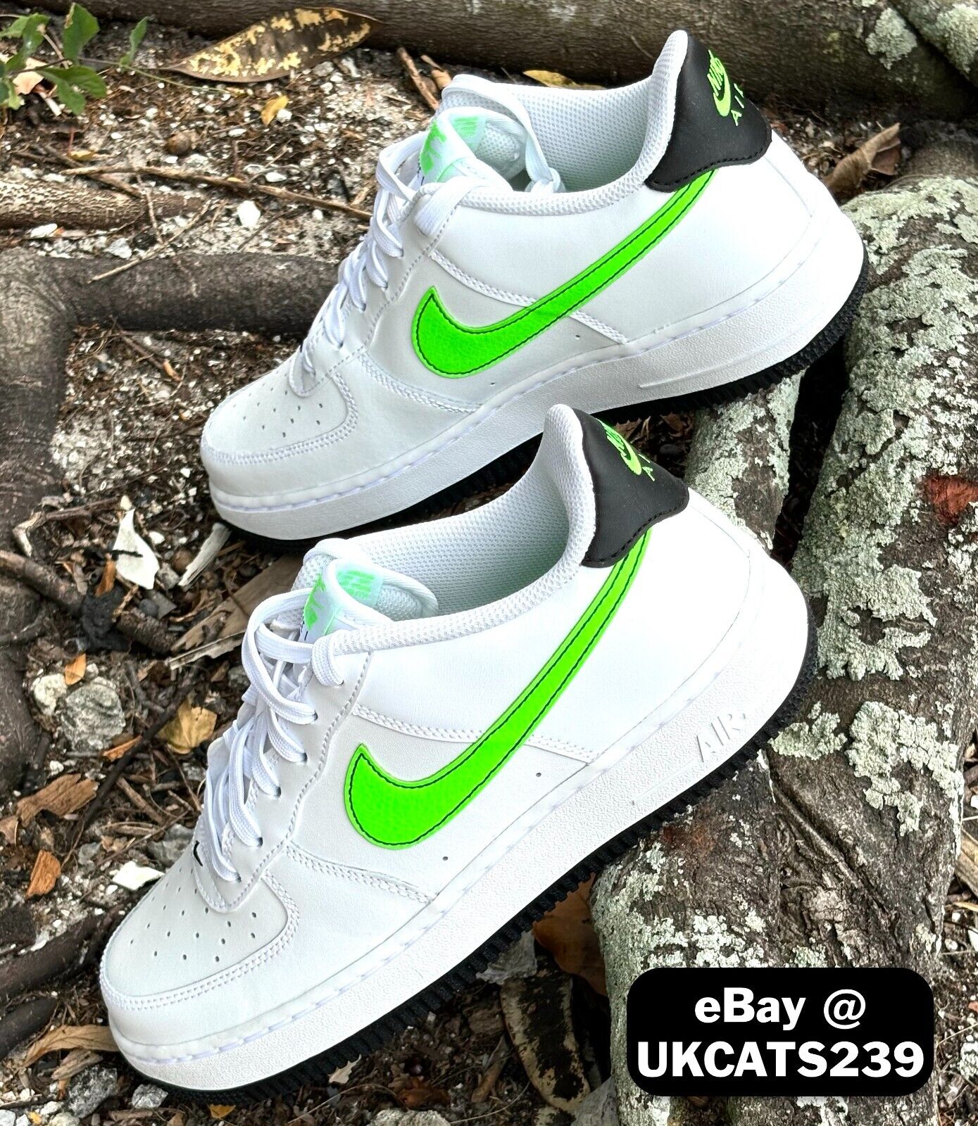 Nike Air Force 1 (GS) Shoes White Green Strike Black FV5948 Nike Air Force 1 (GS) Shoes White Green Strike Black FV5948