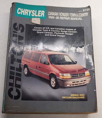 Chilton 8155 Chrysler Caravan Voager Town Country 1984-95 Repair Manual Auto Van