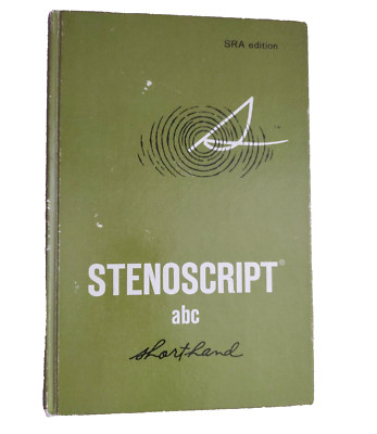 1968 Stenoscript ABC Shorthand Practice Hardcover Book SRA Edition IBM Vintage