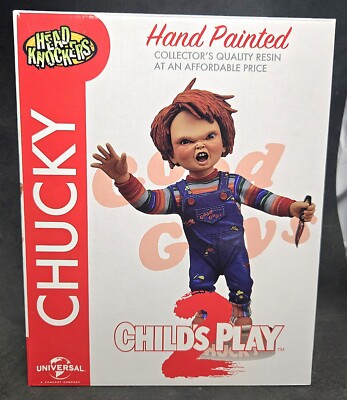 CHUCKY CHILD'S PLAY 2 Head Knockers Authentic NECA Movie Halloween Decor 2004