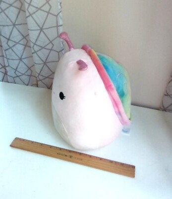 Squishmallow Silvina Pink Snail Rainbow Tie Dye Shell 16'' Birthday 09.14.2020