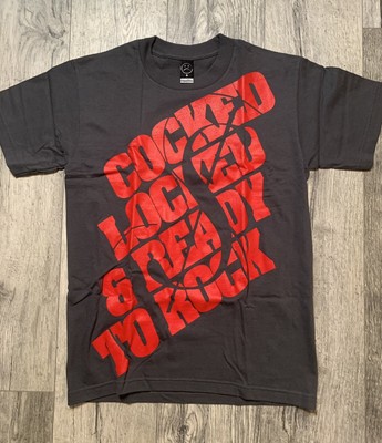 ROGUE STATUS/DTA POSSE  Cocked & Locked  Tee (CHARCOAL/RED) (SMALL)