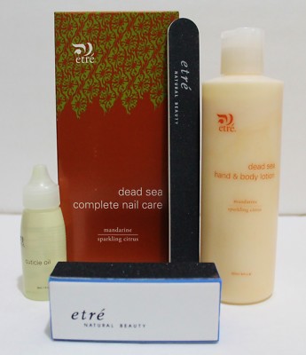 ETRE Dead Sea Minerals Complete Nail Care - Lotion, Cuticle Oil & Buffer Set NIB