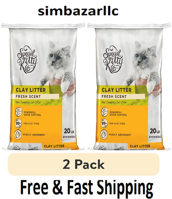 Special Kitty Non-Clumping Clay Fresh Scent Litter, 20 lb (2 pack)