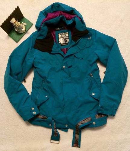 Oakley Medium M Snowboard Ski Jacket Regular Fit RECCO Teal Hooded