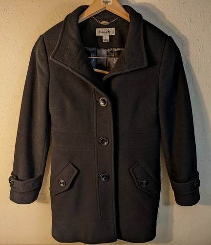 Preston & York Women's 8 Black 80% Wool 20% Nylon Pea Coat