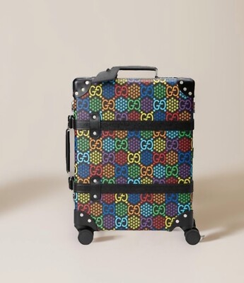 Gucci x Globe-Trotter GG Supreme Vulcan Fiber Carry Case Brown new NOS
