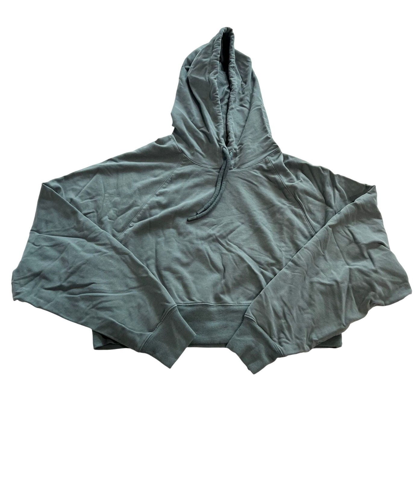 ALO Yoga Cropped Double Take Hoodie in Teal Agate | eBay