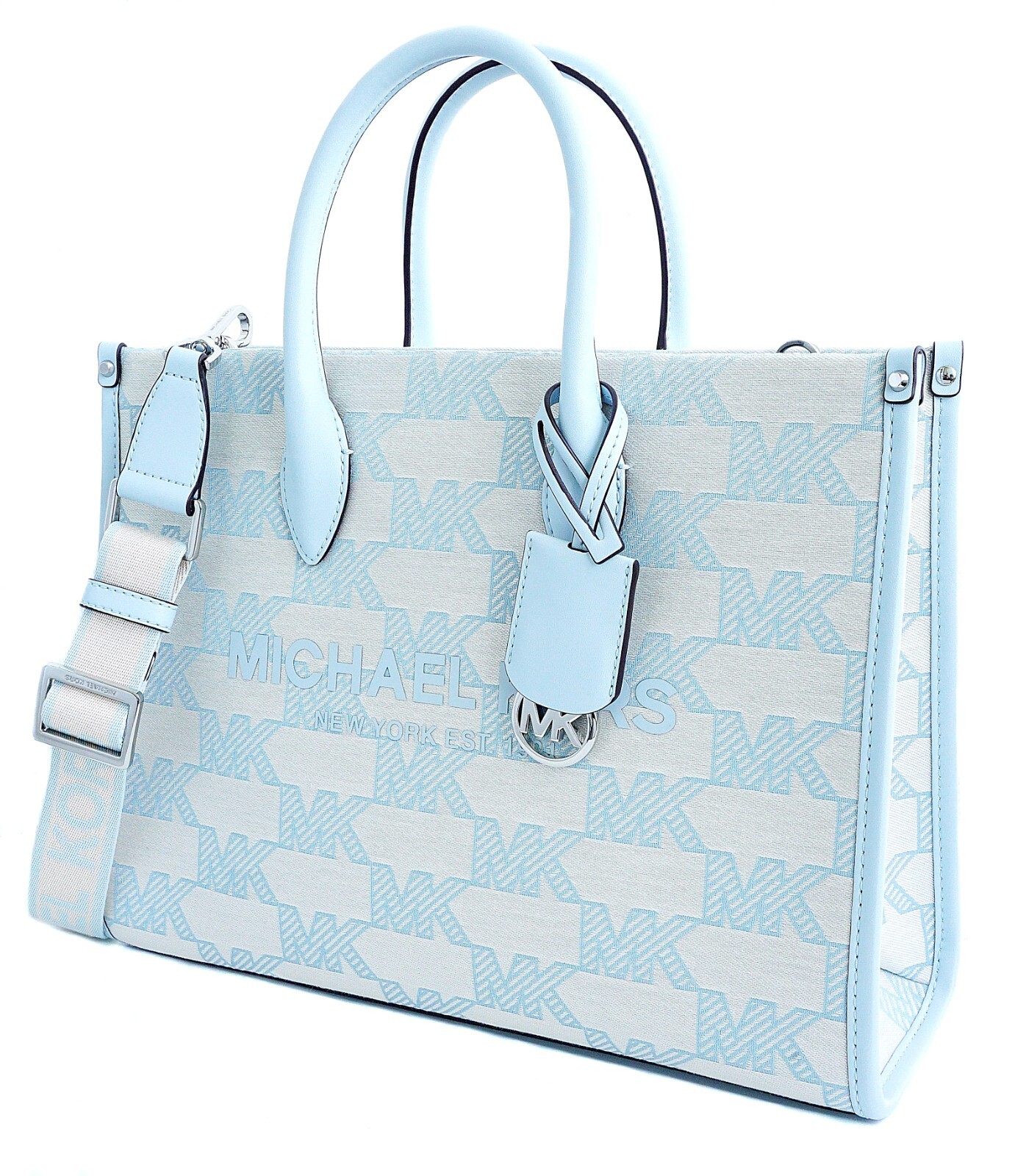 

Michael Kors Женская сумка Сумка через плечо Mirella Md Ew Большая сумка Жаккардовая Vista Blue, Michael Kors Jet Set Travel