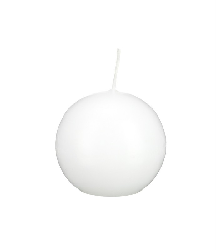 12x Kugelkerze Ã70mm Farbe WeiÃ Von Kerzen Wiedemann / Ral Topware 1.Wahl