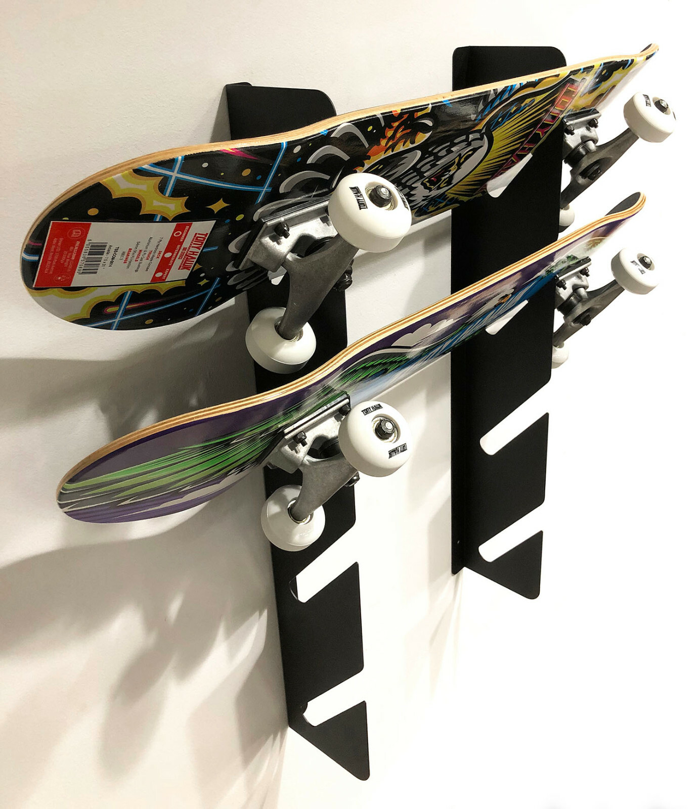 Quad Skateboard Wall Mounting Storage & Display Brackets Longboard Mini