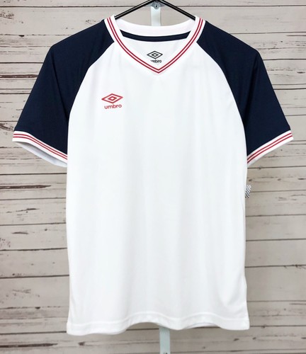 NWT Boys Umbro Shirt Size Large 12-14 White VNeck Soccer
