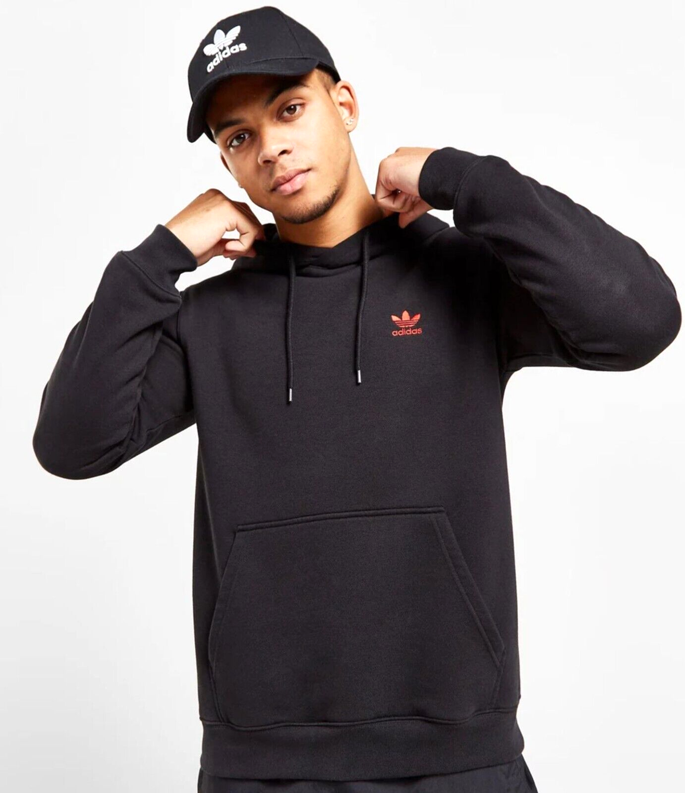 トップス HYKE x Adidas Originals Black Pullover adidas ALL SZN Fleece Loose Hoodie - Black | Free Shipping