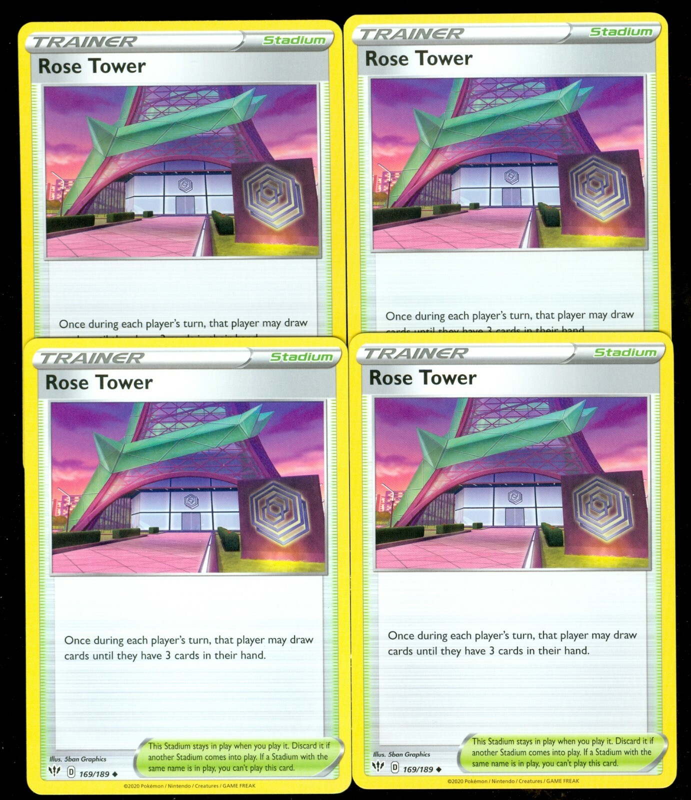 Rose Rose Pokemon ROSE TOWER 169/189 Darkness Ablaze - - MINT 4X | eBay