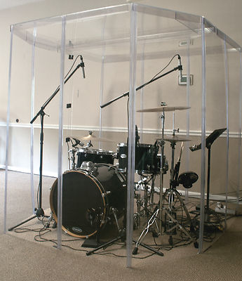 DRUM BOOTH Sound Booth  FULLY ENCLOSED WITH A DOOR