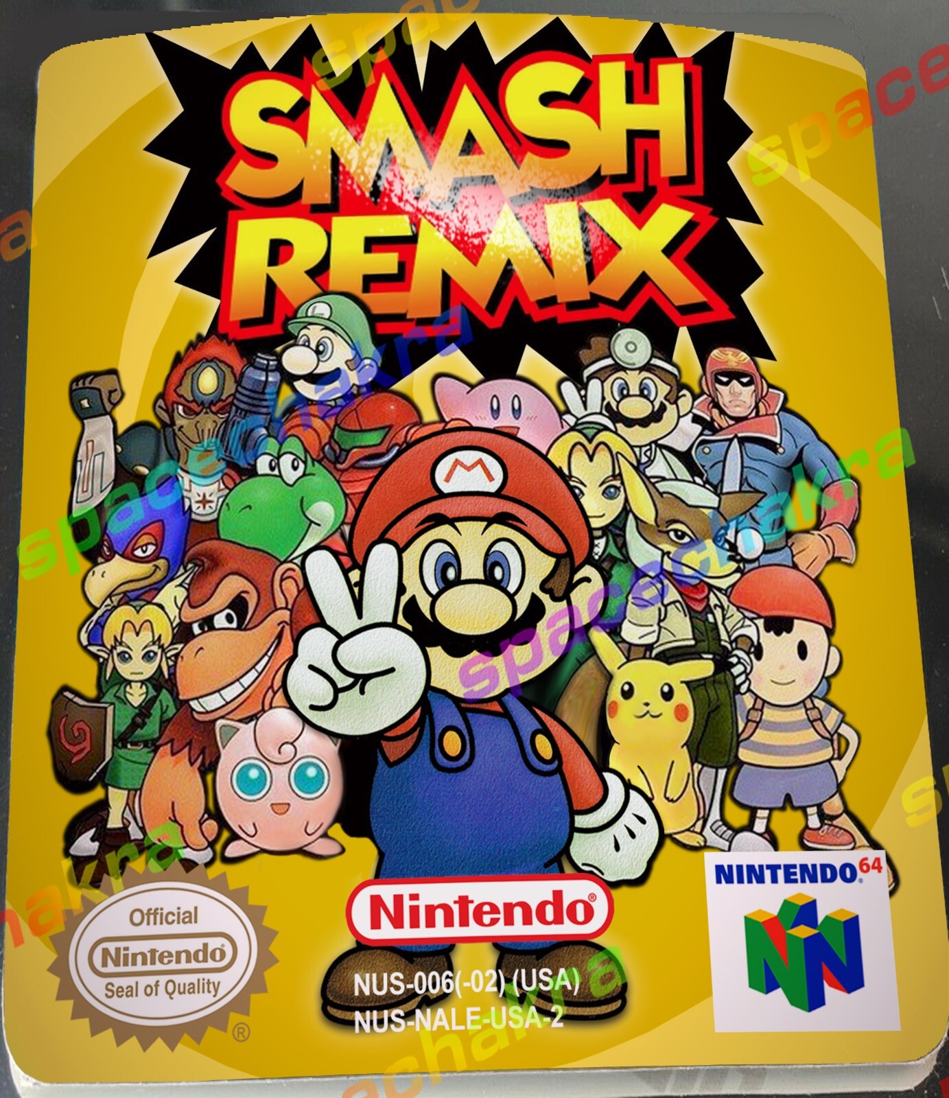 SMASH REMIX N64 Custom Label HQ Glossy Laminate Vinyl