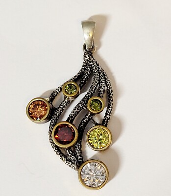 Unique Tentacle Inspired Peridot 925 Sterling Silver Pendant Jewelry 1798