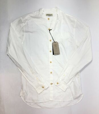 Oliver Spencer Grandad Shirt Men's White Size 15 NEW