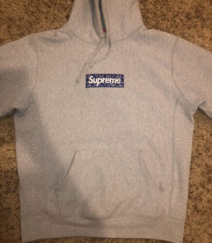 Supreme Bandana Box Logo Hoodie Grey Large 100% Authentic | eBay Supreme Bandana Box Logo Hoodie Grey Large 100% Authentic | eBay