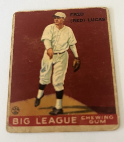 1933 Goudey Big League Chewing Gum, RED LUCAS, #137, CINCINNATI