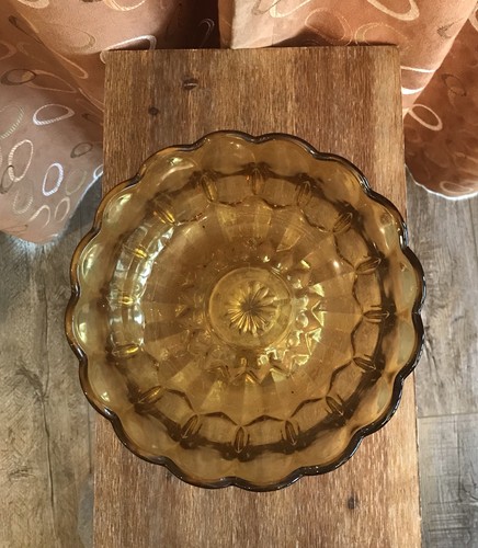 Amber Glass Pedestal