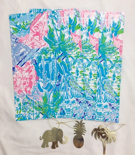 New Lilly Pulitzer Gift Wrap Set Wrapping Paper And Tags Bohemian Queen GWP