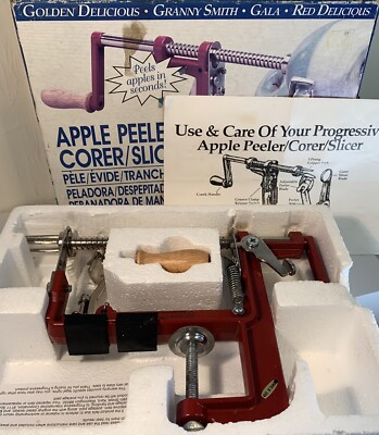 Progressive International GAPC-240 Apple Peeler Corer Slicer New Open Box papers