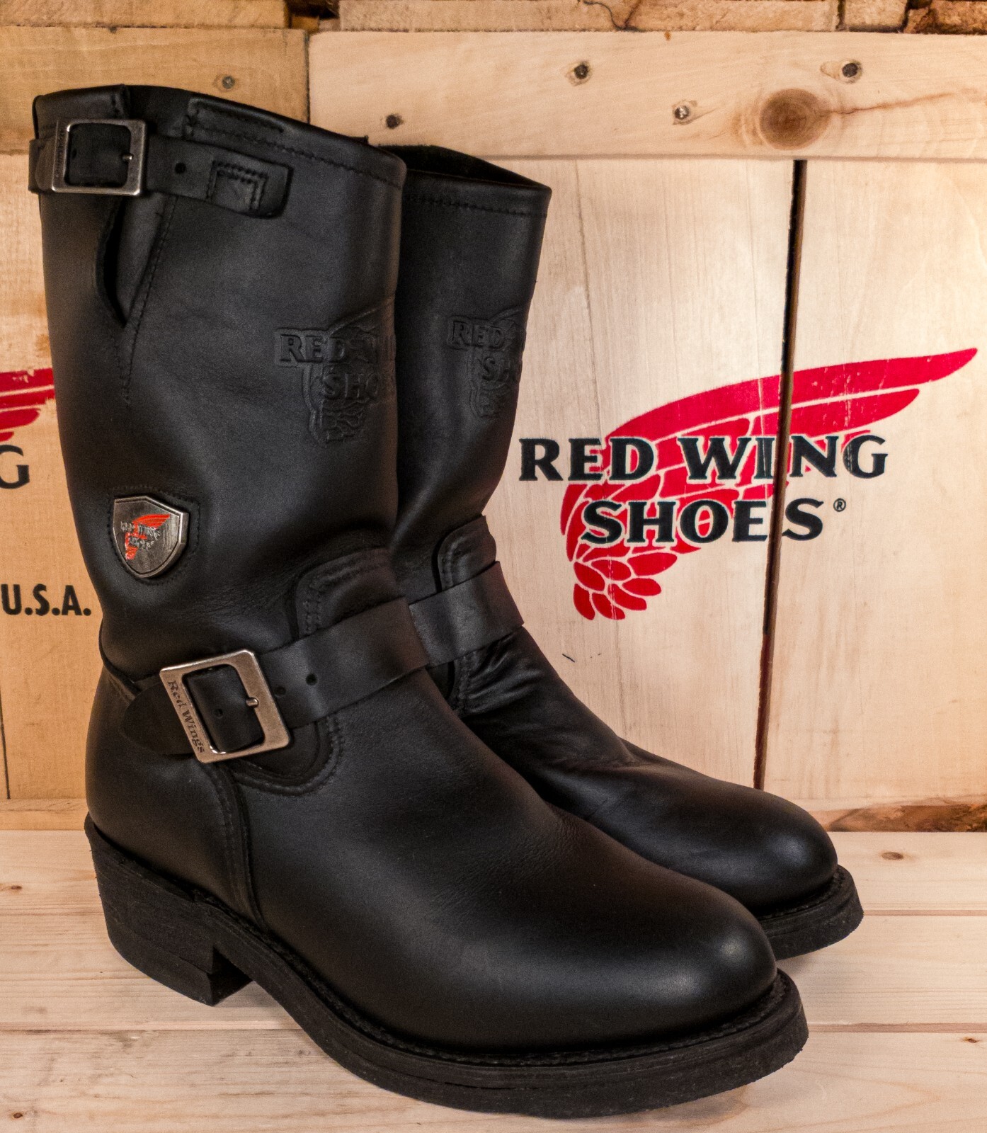 REDWING PT91 ベルト低 8268 スエードエンジニアブーツ 8 1/2D