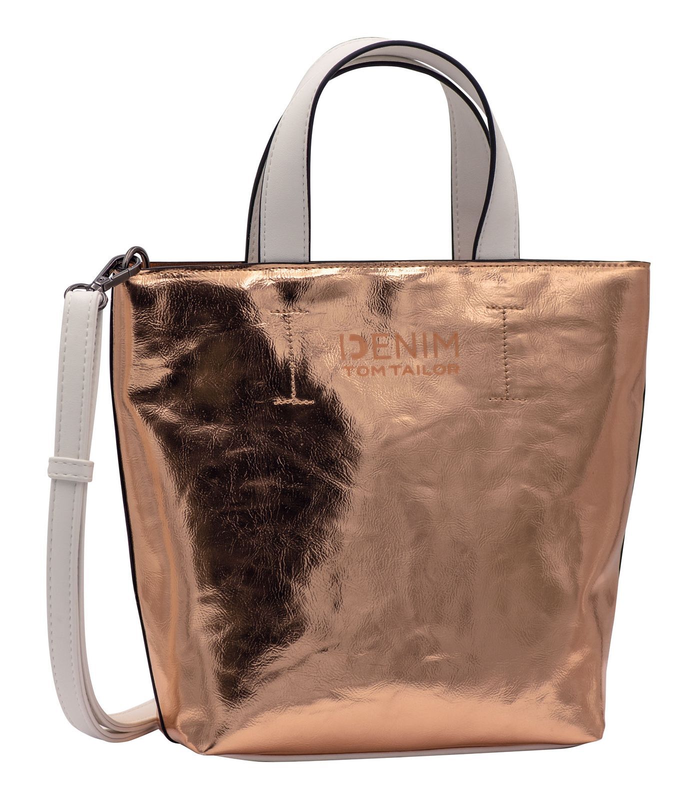 TOM TAILOR Madita Zip Shopper S Handtasche Tasche Gold rosegoldfarben weiB Neu eBay