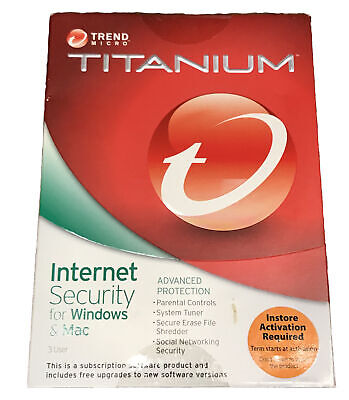 Trend Micro Titanium Internet Security for PC, Mac - TRE021800F700 OOP VHTF
