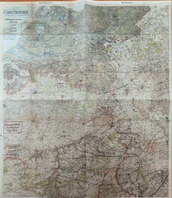 Frankreich +Lagekarte des OKH vom 19.12.1944+ Westfront, Militärische Situation