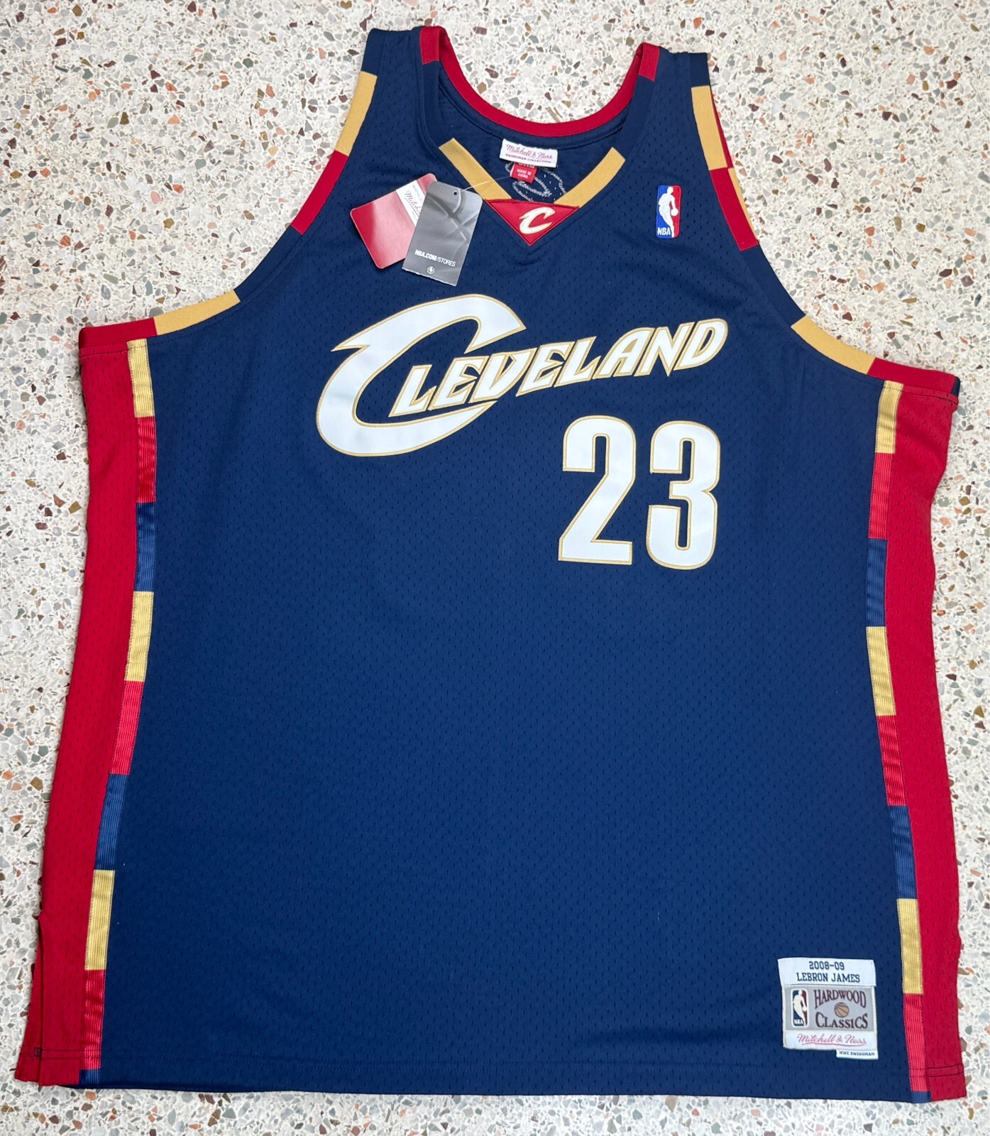 値下げ可能mitchell&ness CLEVELAND JAMES 23 Cleveland Cavaliers LeBron James #23 Mitchell Ness Navy 2008/09