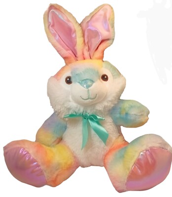 Greenbrier Candy Scented Easter Bunny Rabbit Plush Stuffed Animal Pastel Tie-Dye