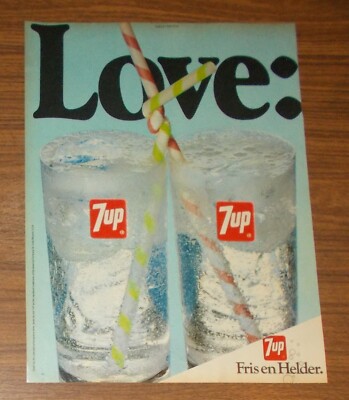 Seltene Werbung 7UP Seven-Up Limonade - Love 7 Up 1979